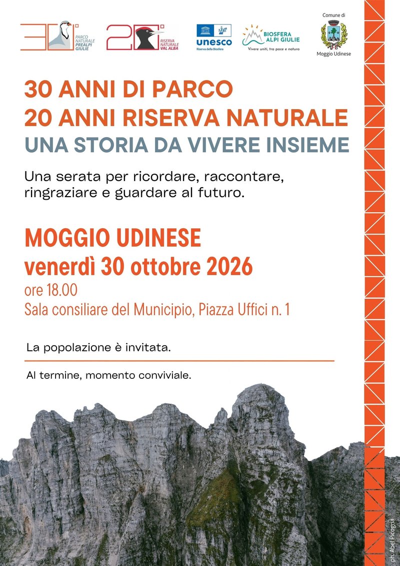 Locandina serate celebrative 30esimo - Moggio Udinese