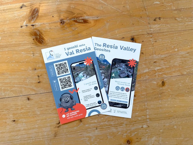 Cartoline promozionali APP I geositi della Val Resia